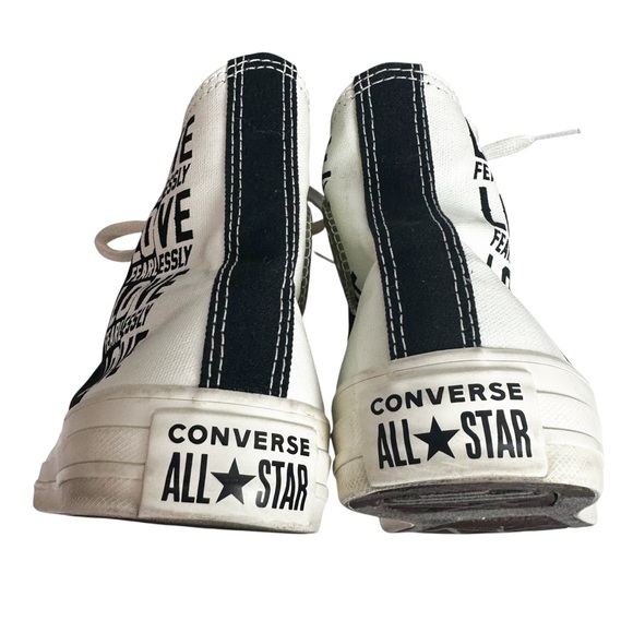 Carefully Chosen ❤️ love-print Converse high tops sneakers - Picture 5 of 10
